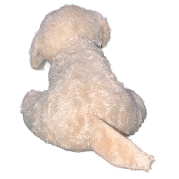 Soft Beige Plush Puppy Dog Stuffed Animal Toy - Picture 4 of 7